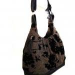 Black/brown Floral Canvas Extra Large Bag With..