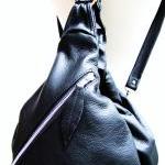 Black leather bag, large 3 way bag,..