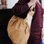 Large leather backpack, convertible..