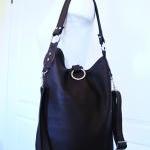 Brown leather slim purse, fold over..