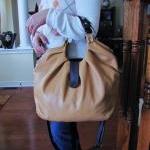 Large leather satchel Boston bag - ..