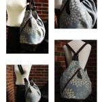 Extra large canvas tote with leathe..
