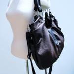 Large dark brown Leather purse, con..
