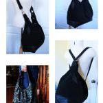 Black Canvas Tote With Leather, Extra Large..