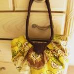 Large Yellow Floral Canvas Purse - Chartreuse